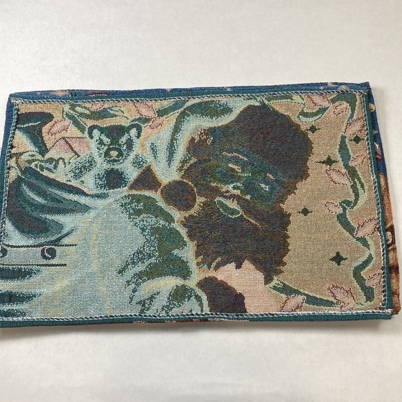 Vintage tapestry Santa Christmas place mats 4 - Picture 6 of 6